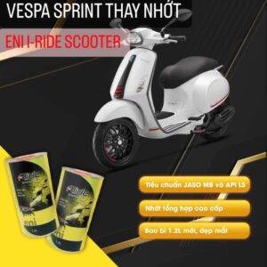 Vespa Sprint thay nhớt ENI I-Ride Scooter 5W40 có tốt không?