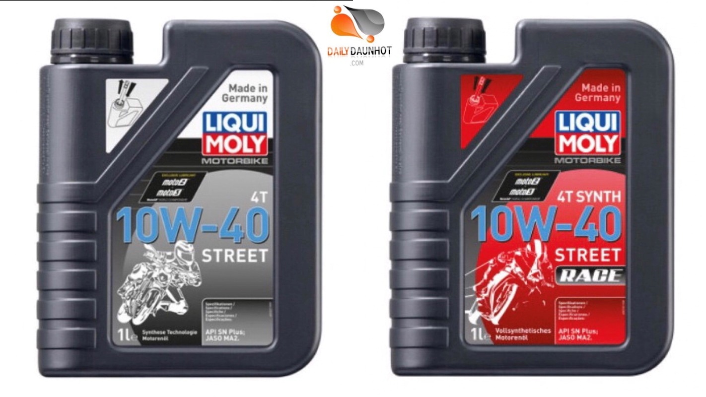 Nhớt Liqui Moly Motobike Synth 10w40 và Motorbike Street 10w40