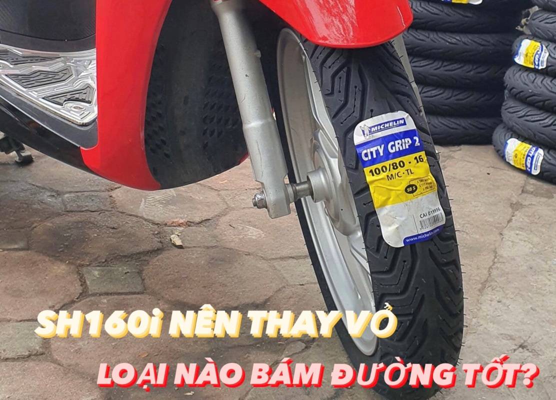 SH 160i thay lốp vỏ Michelin City Grip 2 tại Biker Shop Hà Nội