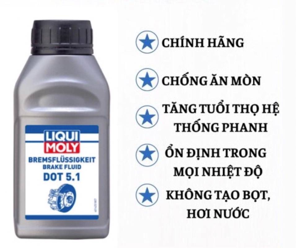 Thông Tin Về Dầu Thắng Xe Máy Phân Khối Lớn 15 Dầu thắng tổng hợp Liqui Moly DOT 5.1 được nhiều người tin cậy