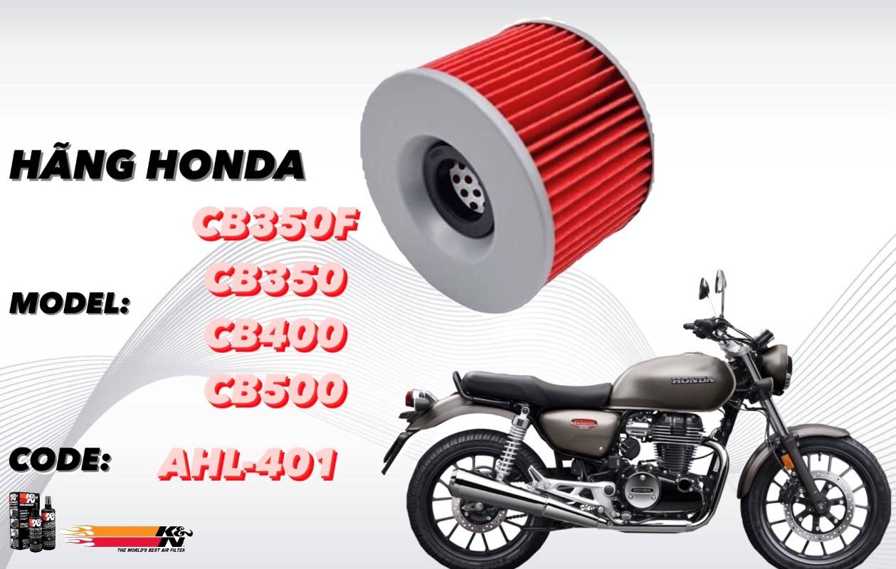 Lọc nhớt chính ahxng dùng để thay cho xe Honda CB350 H'ness