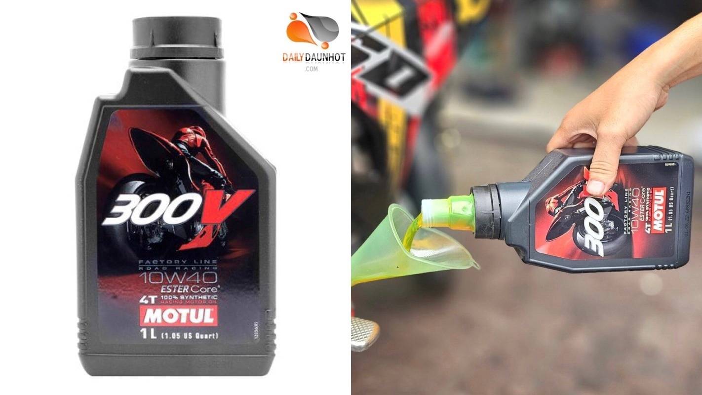 Top 5 dầu nhớt tổng hợp cho xe Honda CB350 H'Ness 14 Nhớt Motul 300v 10w40 dành cho xe Honda CB350 HNess