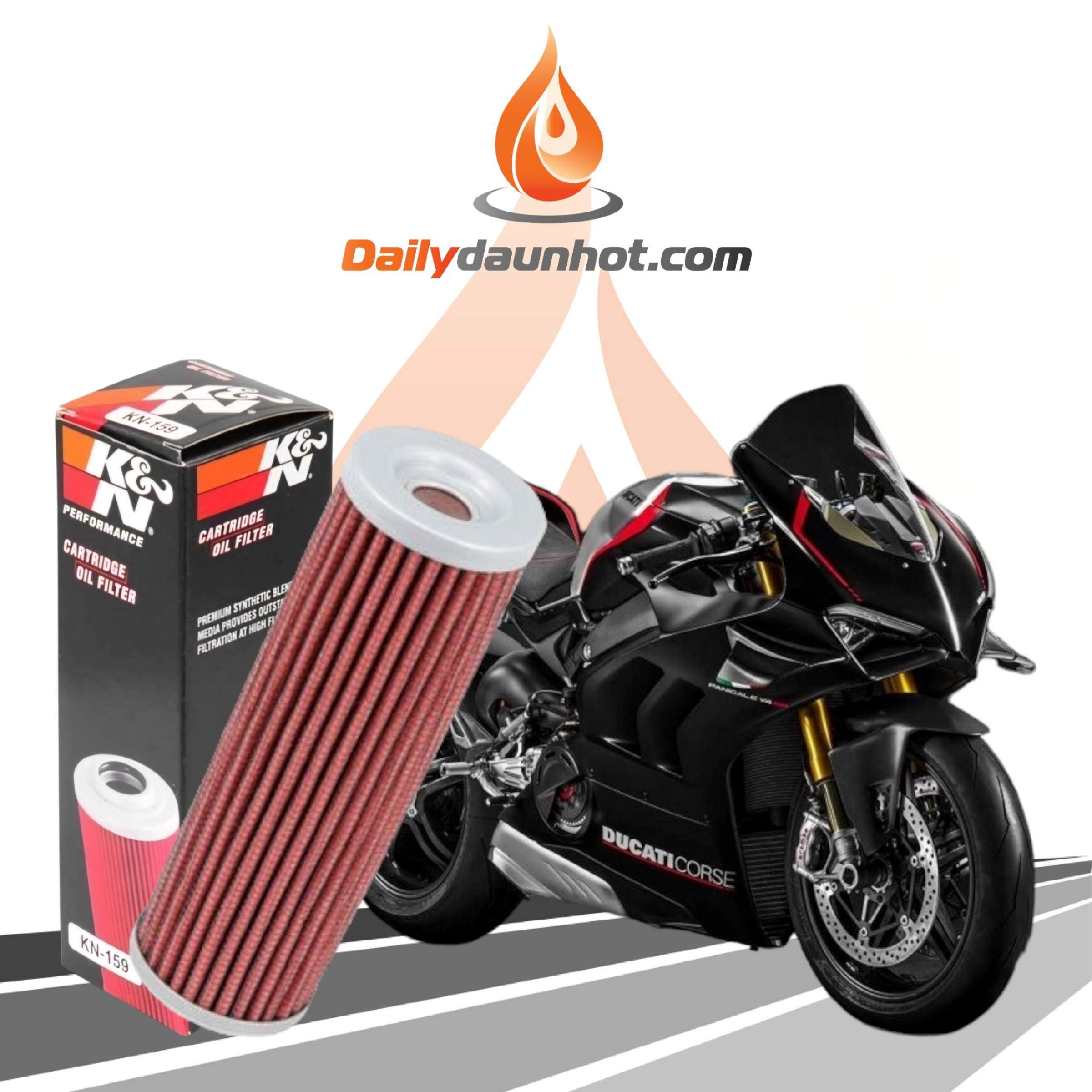 Lọc Nhớt KN-159 cho xe DUCATI PANIGALE V4